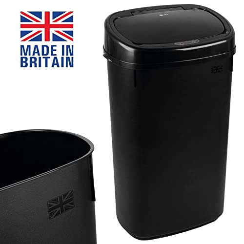 Dihl - UK MADE - 50L Black Sensor Bin with Black Sensor Bin Lid Kitchen Waste Dust Bin Automatic Motor - 2