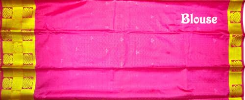 Image of VFCollections Women's Traditional Handloom Kanchipuram Silk Pure Pattu Sarees | Rich Zari Woven Design | Bridal Saree | Unstitched Blouse
