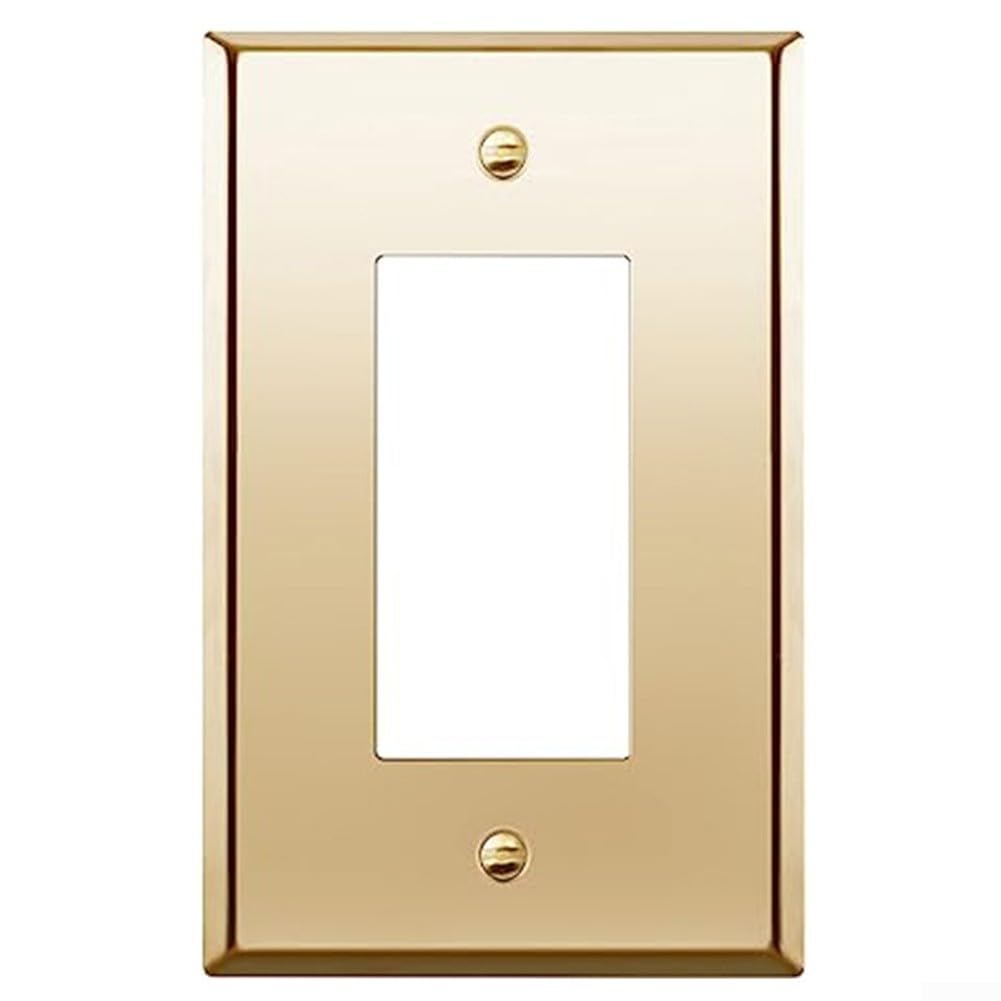 Placa para enchufe de latón dorado que renueva interruptores viejos