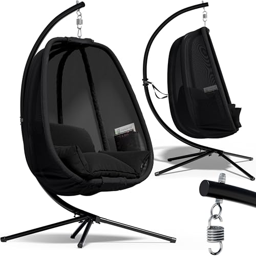 Casaria® Hängesessel Outdoor mit Gestell XXL Hängestuhl 94cm...
