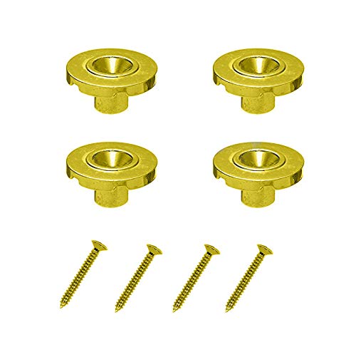 Timiy 4pcs Round String Tree Guide Retainer for Eletric Bass Guitar (Gold)
