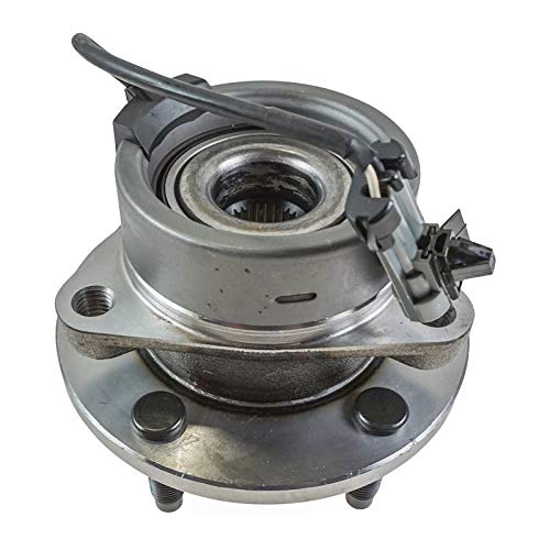 Image of TRQ Front and Rear Wheel Bearing and Hub Assembly Set 4 Piece Compatible with 05-10 Chevrolet Cobalt LS LT 4 Wheel ABS Brakes 5 Lug Wheels 06-11 HHR LS LT 04-07 Saturn Ion 07-09 Pontiac G5