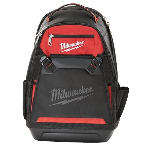 Milwaukee 48-22-8200 1680 Denier 35 Pocket Jobsite Backpack w/ Laptop Sleeve and Molded Plastic Base