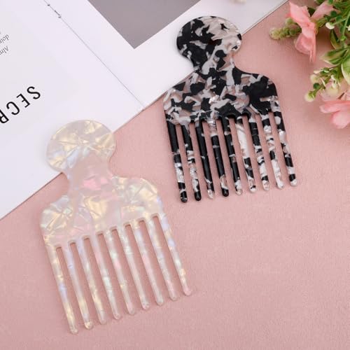 2 peines de dientes anchos para cabello afro y rizado miniatura 3