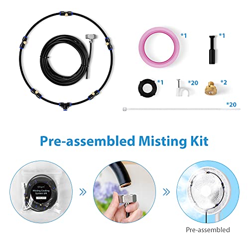 image for lifeegrn Misting Cooling System: Outdoor Mister System for Patio, 20 F