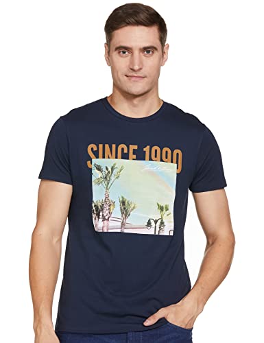 Image of Jack & Jones Men's Cotton Printed Slim Fit T-Shirt