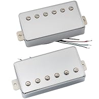 Fits for Les Paul/SG/ES335 and other similar style electric guitar, neck and bridge position Vintage tone covered humbucker, featuring Alnico V rods to get the authentic classic sound, with lower output, great for overdrive, hard rock or clean classi...