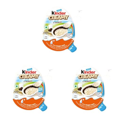 Image of Dave's American Food Kinder Creamy Pack of 72 Milky and Cocoa Chocolate with Extruded Rice, 456 g