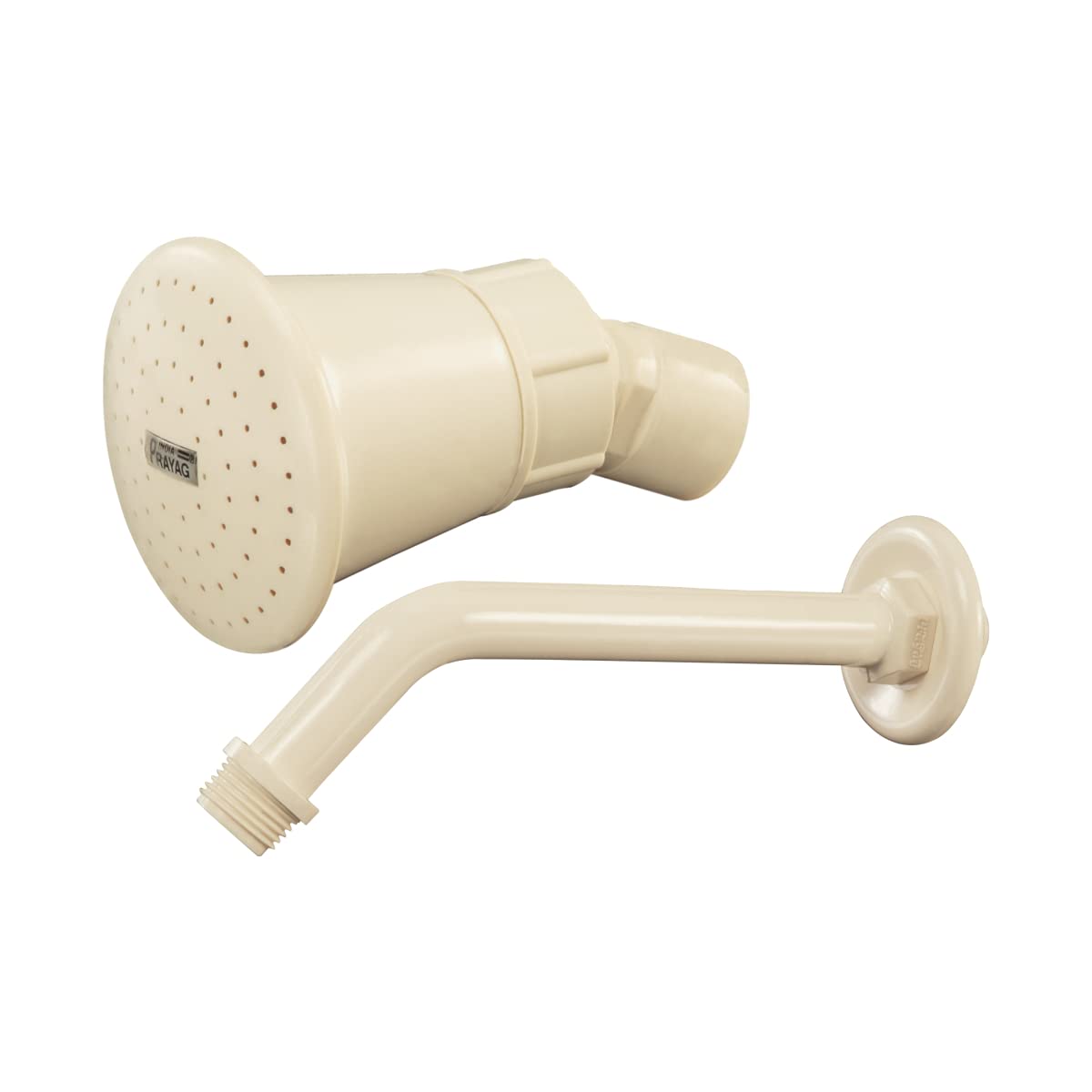 Prayag 4 Inch Over Head Shower shower Arm & Flange (Round) (pack of 1)
