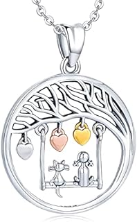 Tree-of-Life-Necklace for Women, Silver-Jewellery-Pendant for Mom Wife Girlfriend Girls Daughter