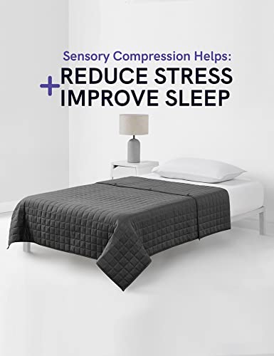 Image of YnM King Size Cooling Weighted Blanket for Adults (88x104 Inches, 15 Pounds, Dark Grey), Perfect for Hot Sleepers with Cooling Rayon /Glass Beads, Heavy Bed Blanket for Couple on Queen or King Bed
