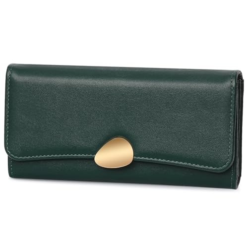 Image of Wallets for Women Trifold Wristlet Wallets Large Capacity RFID Blocking Ladies Purse Credit Card Holder
