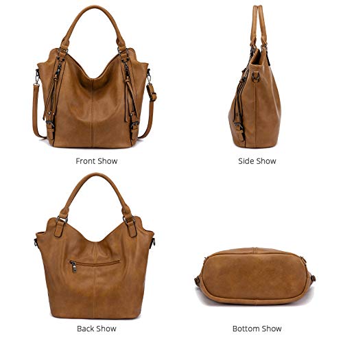 Image of Tote Bag for Women PU Leather Shoulder Bags Fashion Hobo Bags Large Purse and Handbags with Adjustable Shoulder Strap