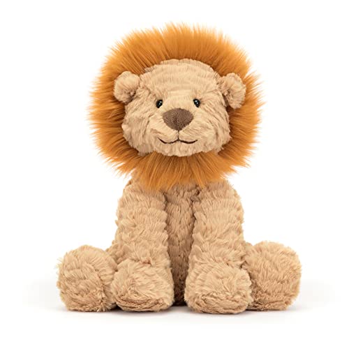 jellycat fuddlewuddle lion stuffed animal medium 9 inches - big cat plush toy - classic children39s gift