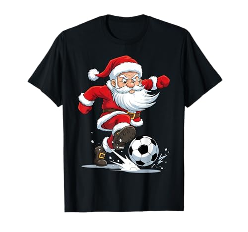 Lustiger Weihnachtsmann-Fußballspieler, Weihnachten, Sport, Damen, Herren, Kinder T-Shirt