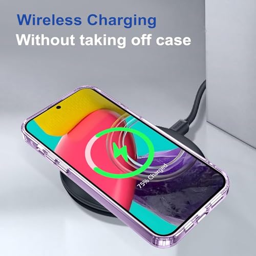 Image of NDCOM for Samsung A55 Back Cover, A55 Samsung Mobile 5G Back Cover, Samsung A55 5G Back Cover Purple Crystal Clear Back Case