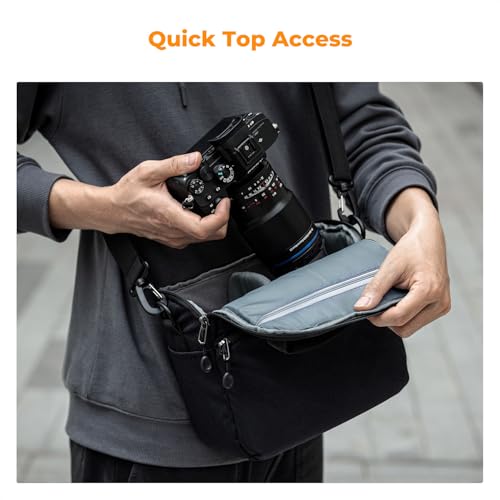 Image of K&F Concept Plastic Camera Sling Bag Small Crossbody Camera Case DSLR /SLR /Cute Compact Shoulder Photography Bags For Photographers, Black
