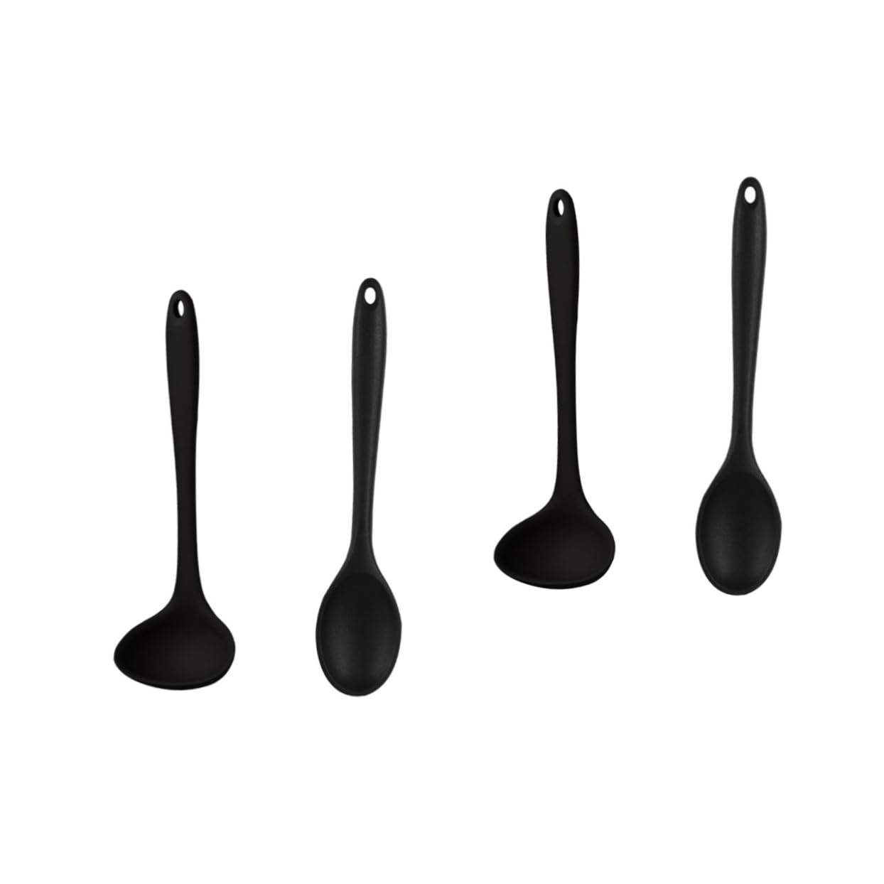 OUNONA 2sets 2 Pcs Silicone Rice Spoon Practical Kitchen for Soup Serving Meal Spoon and Ladle Smooth Surface Easy to Clean Comfortable Grip 2pcs*2
