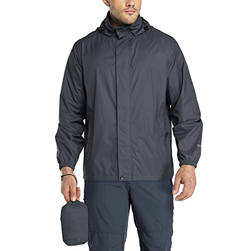 Chubasquero impermeable hombre 33,000ft cortavientos ligero con capucha