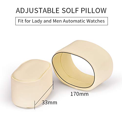 Jqueen Watch Pillow Pu Leather For Watch Winder Jewelry Organizer Storage Display Box Case #TOP2