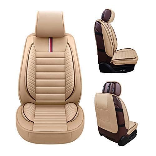 Leather Car Seat Covers, Faux Leatherette Automotive Vehicle Cushion Cover for Cars SUV Pick-up Truck Universal Fit Set for Auto Interior Accessories