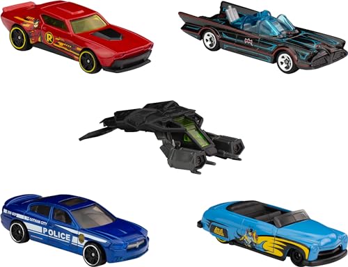 Hot Wheels Batman 5-Pack, 5 Autos de Juguete 1:64 miniatura 2