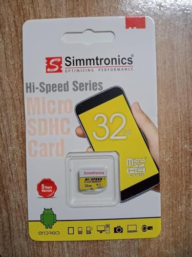 Image of Simmtronics 32GB microSDXC Memory Card Lass 10,100 MB /s, Speed with High Performance of Data Transfer, for Better Photos & Full HD Video for Smartphone's, Tablet, Digital Camera, 5 Yrs Warranty.
