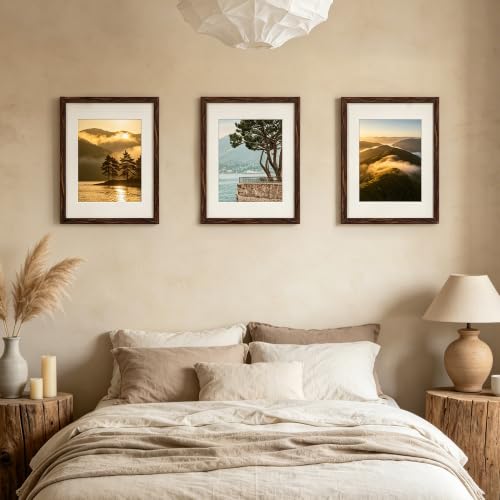 Image of upsimples 11x14 Picture Frame Solid Wooden, Nursery Decor, 1Pack Walnut