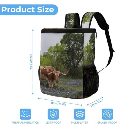 Sac à dos isotherme en polyester sergé robuste avec sangles rembourrées - 2