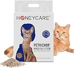 HONEY CARE Petrichor Mix Cat Litter I Tofu Cat Litter I Nature Plant-Based Pellets and Bentonite Sustainable Cat Litter I Low-Dust Qucik Clumping Superior Odor Control, 6 Lbs