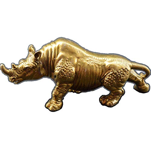 Ornements de rhinocéros en cuivre décoration de la maison pour bureau et étude