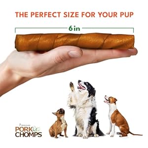 Pork Chomps Roasted Pork Skin Dog Chews, 6-inch Twists, 15 Count Pork Chomps Roasted Pork Skin Dog Chews 6 inch Twists 15 Count