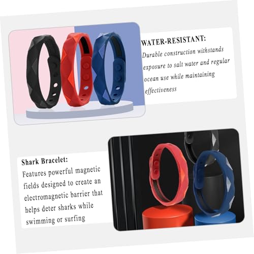 PEIYUI Magnetic Shark Deterrent Bands for Ocean Sports, Swimming, Surfing, Diving(Red)