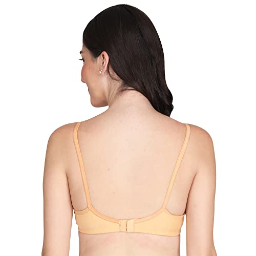 Image of Women Non Padded Bra - Made of Pure Cotton Full Coverage Non Wired Soft Cup for T-Shirt Saree Dress and for Everyday