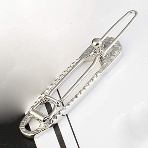 6 Pcs Silver Hair Pins Hair Clips Alloy Safety Pin Shape Hairpin Barrettes Hairdressing Tool Hair Accessories for Women and Girls image 4