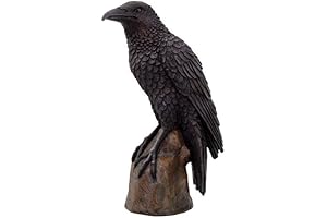 Bewitching Black Raven Art: An Enchanting Cold Cast Resin Sculpture