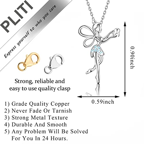 PLITI Tooth Fairy Necklace Dental Assistant Jewelry Fairy Wings Birthstone Necklace Daughter Birthday Gift2
