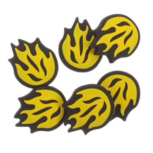 LAPYAPPE 6Pcs Fire Shaped Tennis Racket Dampener Silicone Vibration Absorber for Enhanced Control Comfort Lightweight Portable for All Ages