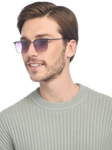 Vincent Chase By Lenskart | Gunmetal Grey Full Rim Rectangular | Fashion Essentials | Branded Latest and Stylish Sunglasses | 100% UV Protected |... - Image 3