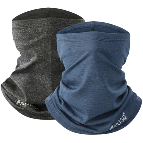 ISQ Winter Neck Gaiter for Men (2 Pack)