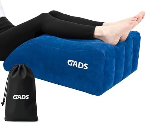Inflatable Leg Elevation Pillow - Knee Pillow for Travel - Wedge for Sleeping in Bed & Supportive Design for Elevated Comfort