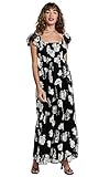Rebecca Taylor Womens Ribbon Lace Silk Maxi Dress, 2, Black