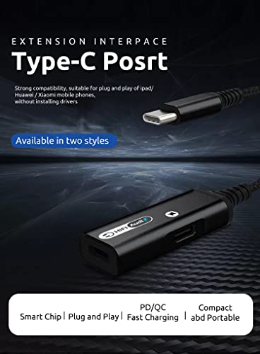 Tek Styz Usb-C To 3.5Mm Headphone Led 60W Charging 3.0 Adapter Compatible With Lg Tone Style Hbs-Sl5 Dongle Dual Pd To Aux Audio Jack Fast Hi-Speed Certified thumb #3