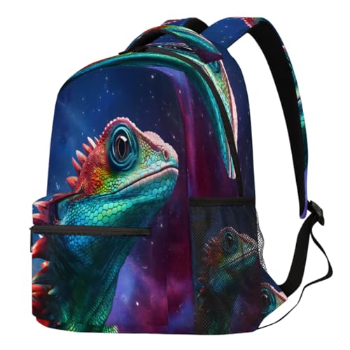 Sac à dos d'école spacieux anti-mal de dos pour adolescents motif galaxie