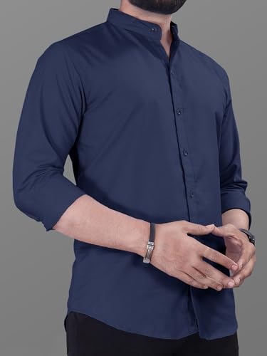 Image of Noble Monk Men's Pure Cotton Regular Fit Formal Shirt |Full Sleeve Men's Shirt