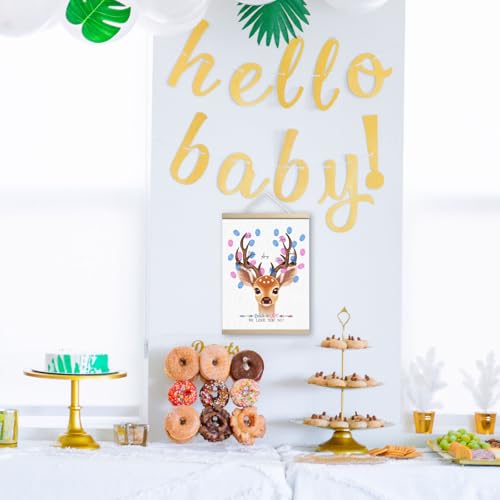 Image of Giraffe Baby Shower Decoration, Gender Reveal Party Decorations Gifts Ideas, Baby Shower Party Supplies, Thumbprint Hanging Paintings(12x15in)