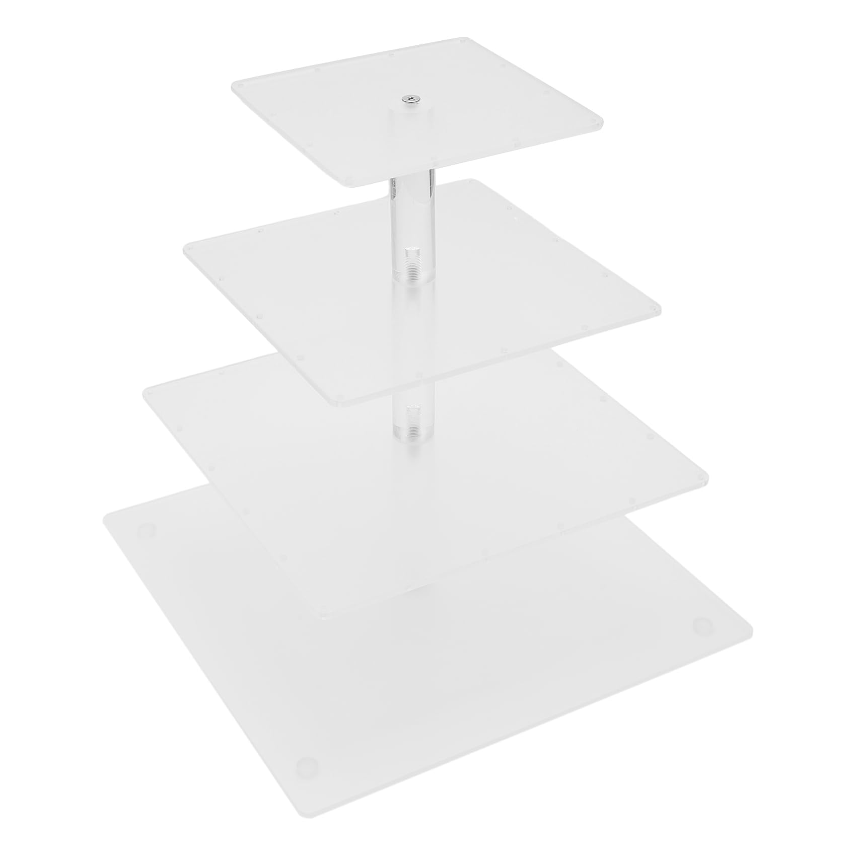 Hfgdnchva 4 Tier Cupcake Stand Acrylic Cupcake Display Stand Dessert Serving Towers with LED Light for Weddings