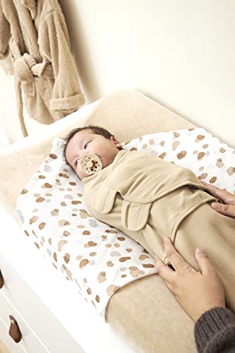 MEYCO Baby Pucktuch 0-3M. Pucksack Swaddle 1,0TOG Neugeborene Sand – Ansicht 4