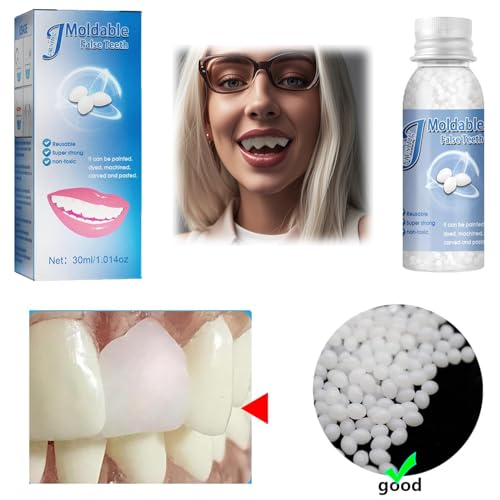 Image of Provisional Teeth Decoration Fake Tooth High Hardness, Durable, and Reusable. Broken Tooth Moldable Fake Teeth.