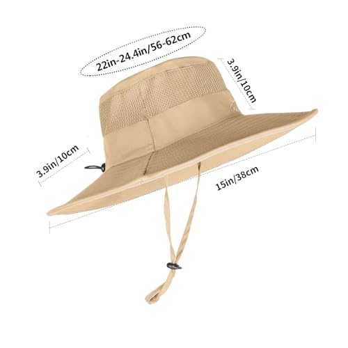 Image of Sun Hats for Men Women Fishing Hat UPF 50+ Breathable Wide Brim Summer UV Protection Hat